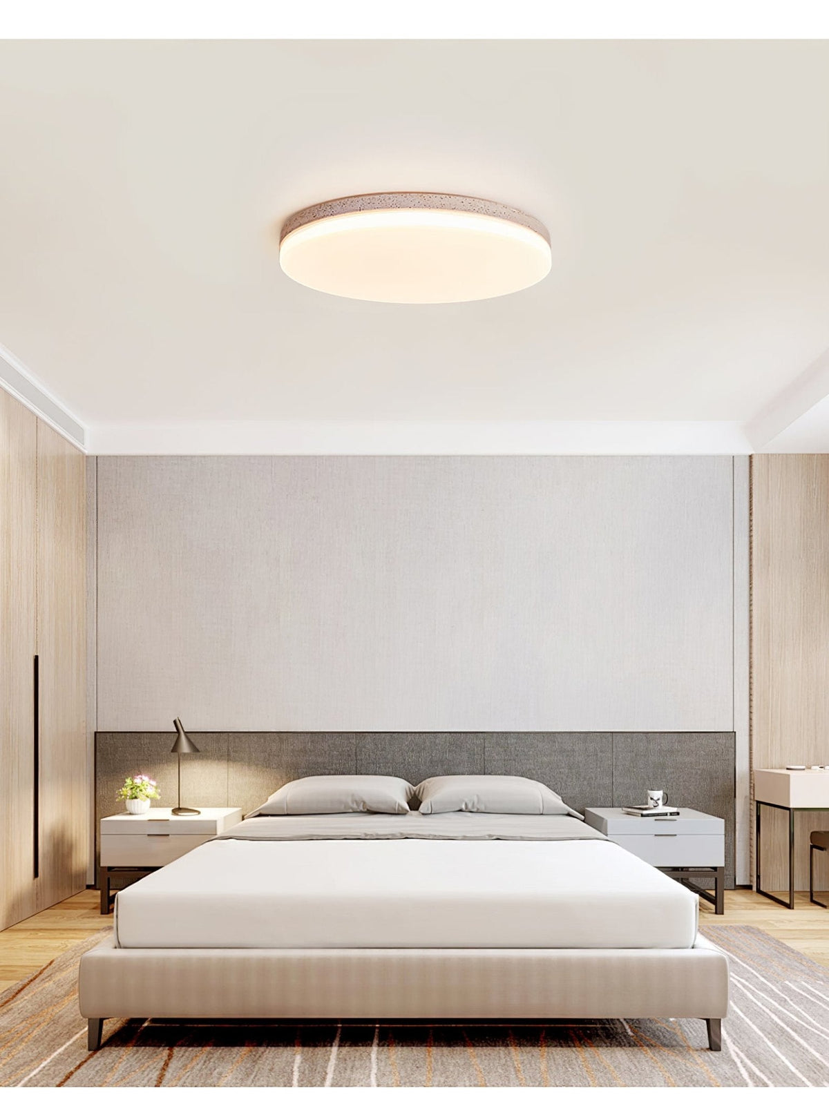 Sloane plafondlamp in geel travertin
