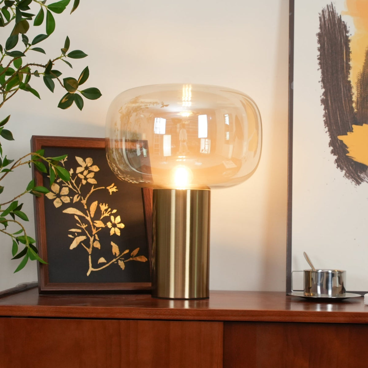 Teloz Industriële tafellamp van glas