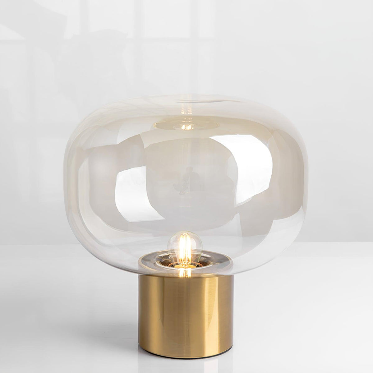 Teloz Industriële tafellamp van glas