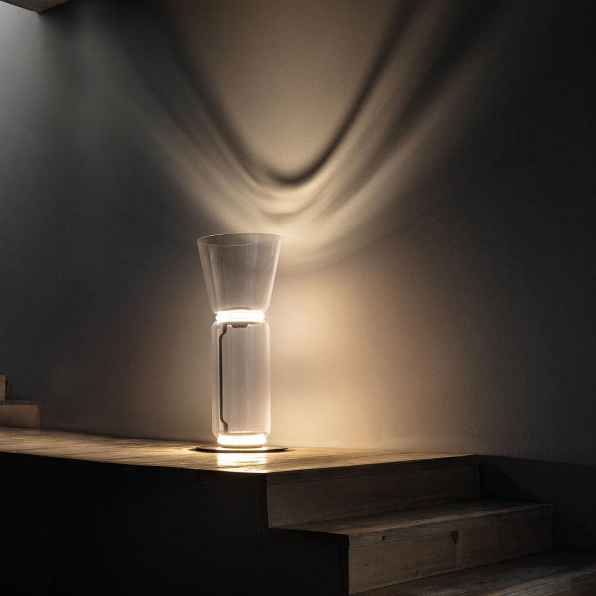 Cyrilys vloerlamp bamboe glas