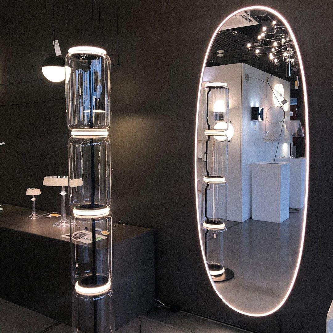 Cyrilys vloerlamp bamboe glas