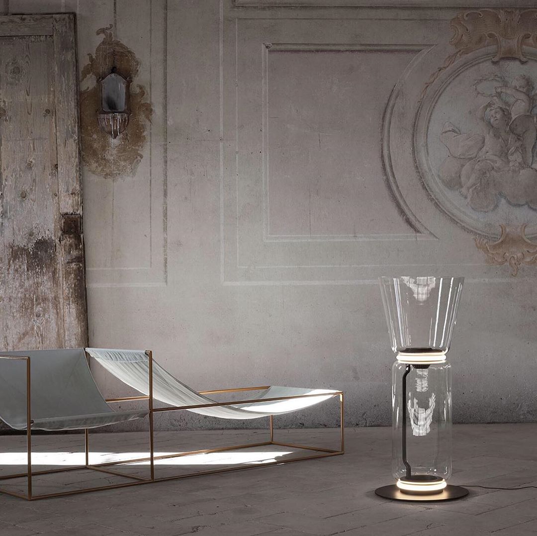 Cyrilys vloerlamp bamboe glas