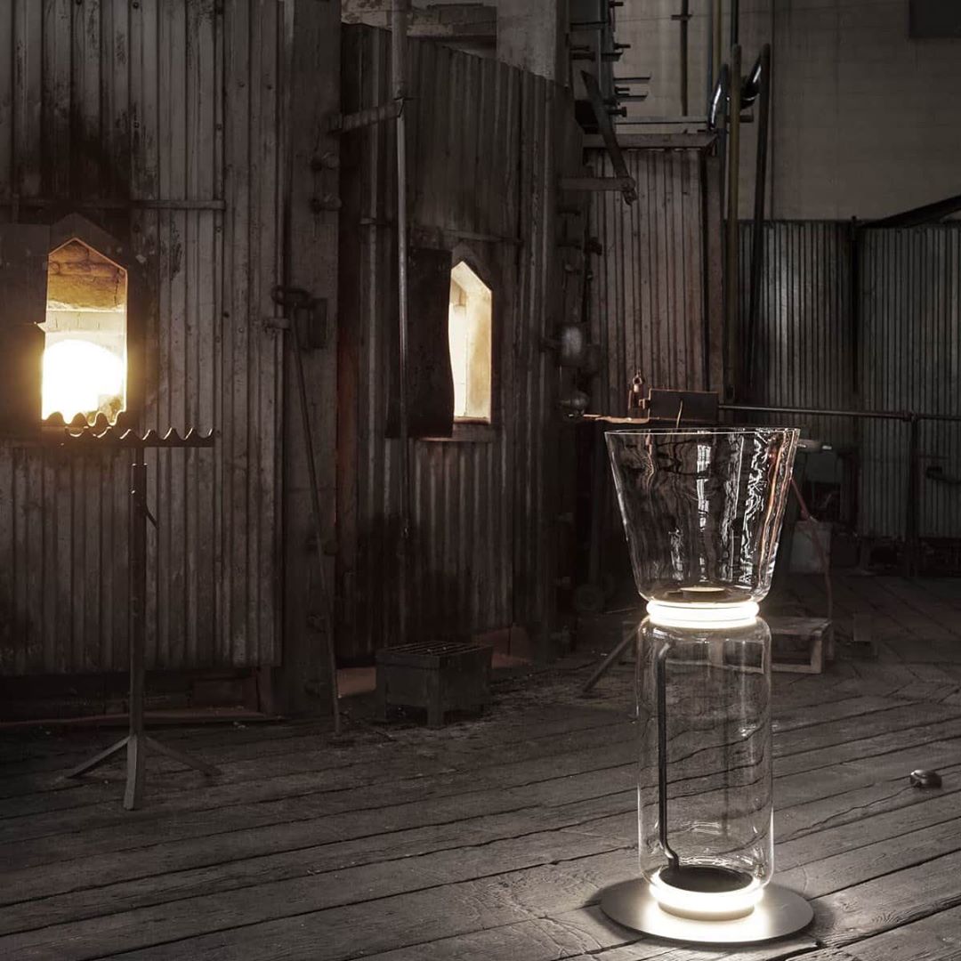 Cyrilys vloerlamp bamboe glas