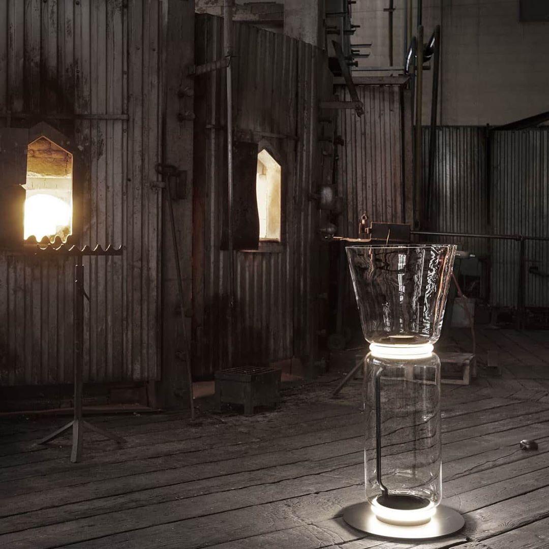 Cyrilys vloerlamp bamboe glas