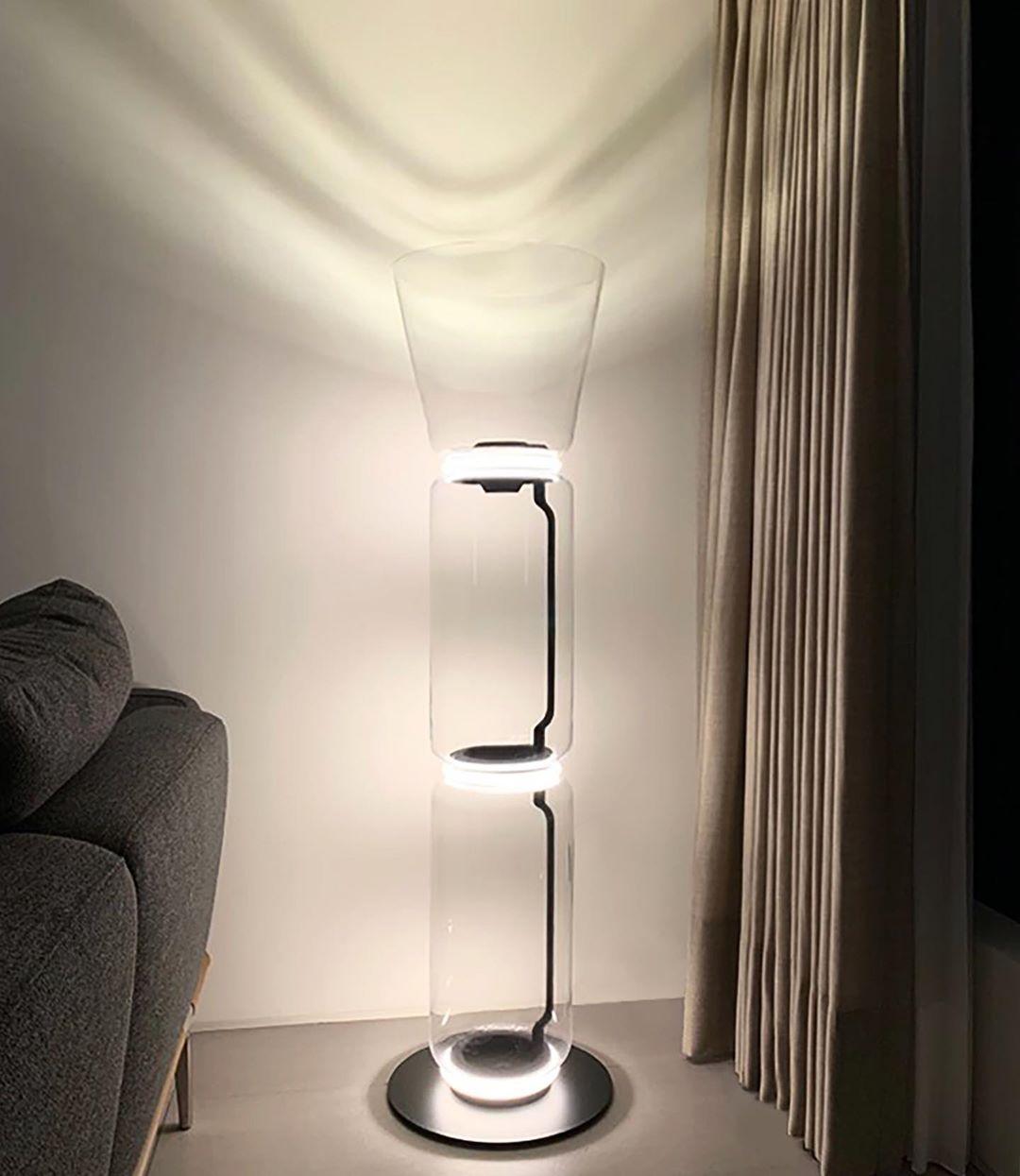 Cyrilys vloerlamp bamboe glas