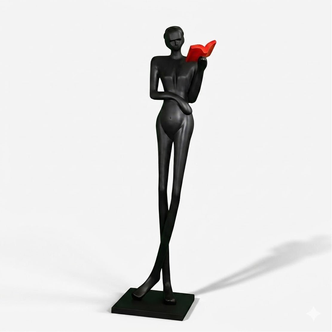 Noir Muse Leesstandbeeld Sculptuur