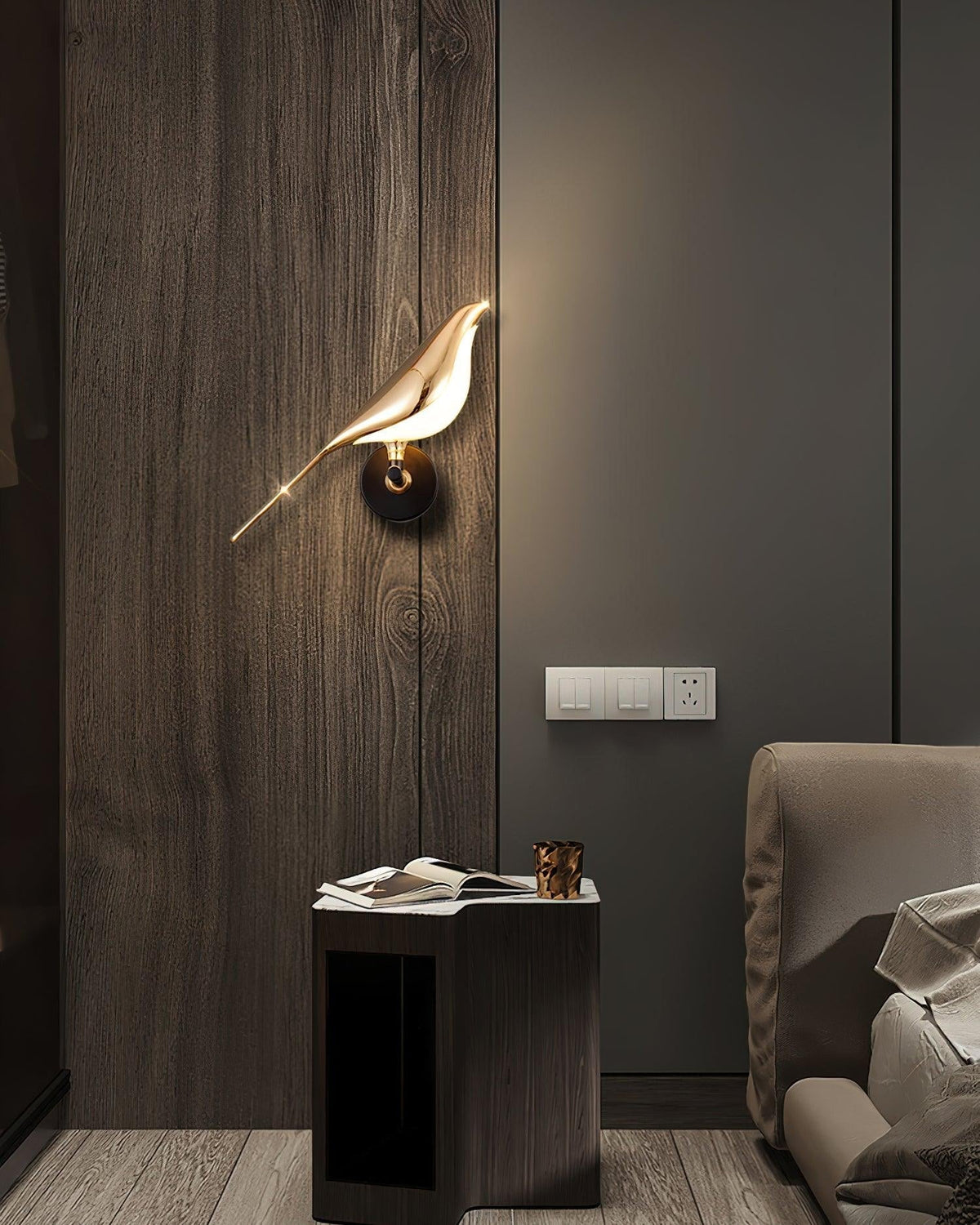 Vale Loveable Premium Noordse kunst wandlamp met stekker