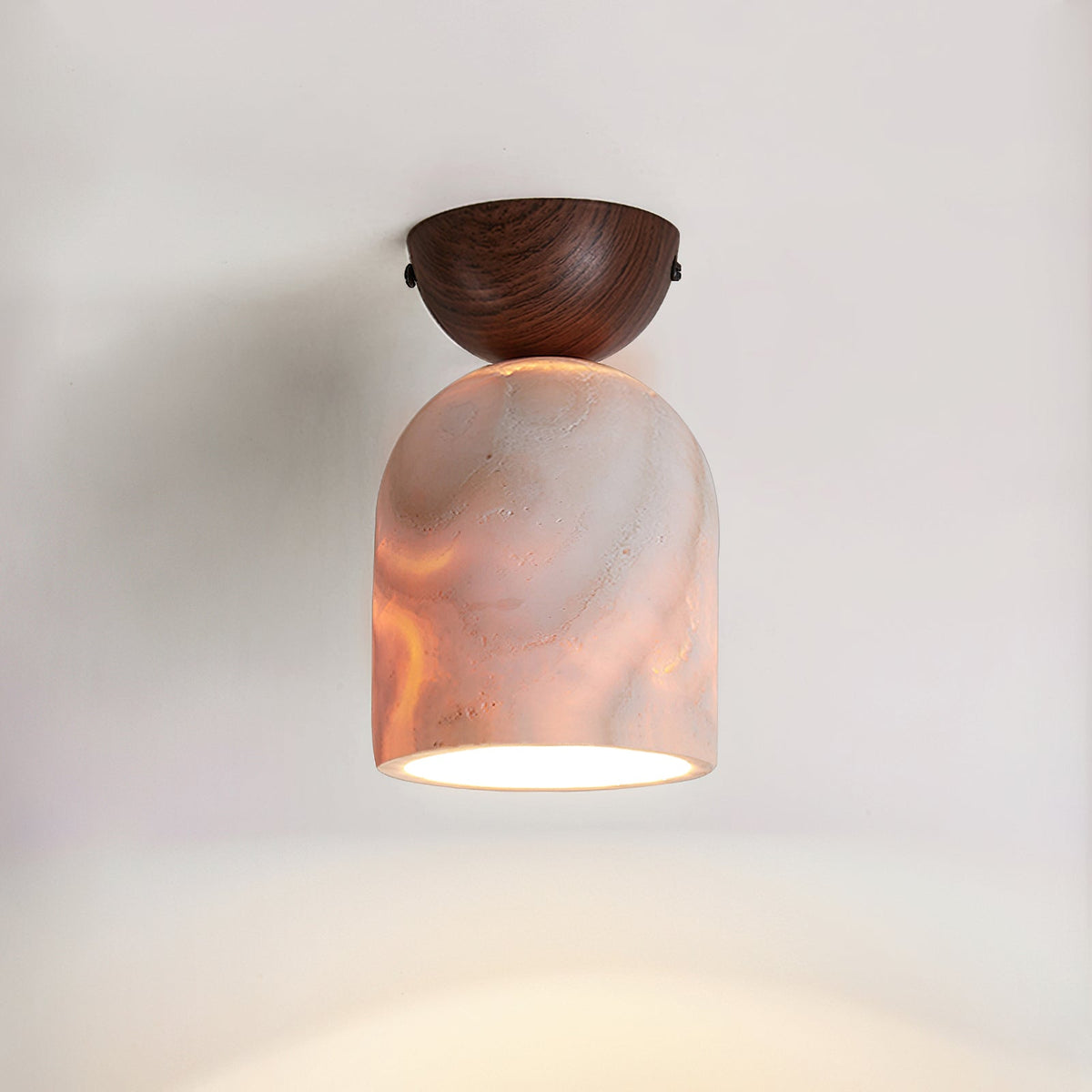Linora travertin plafondlamp
