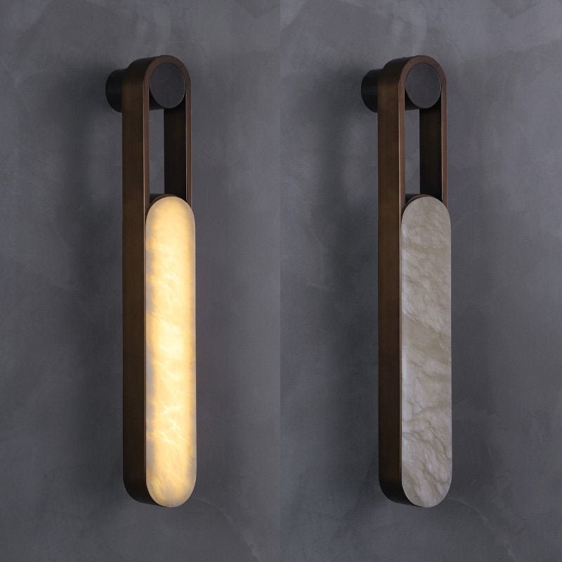 Albelira wandlamp met albasten kader