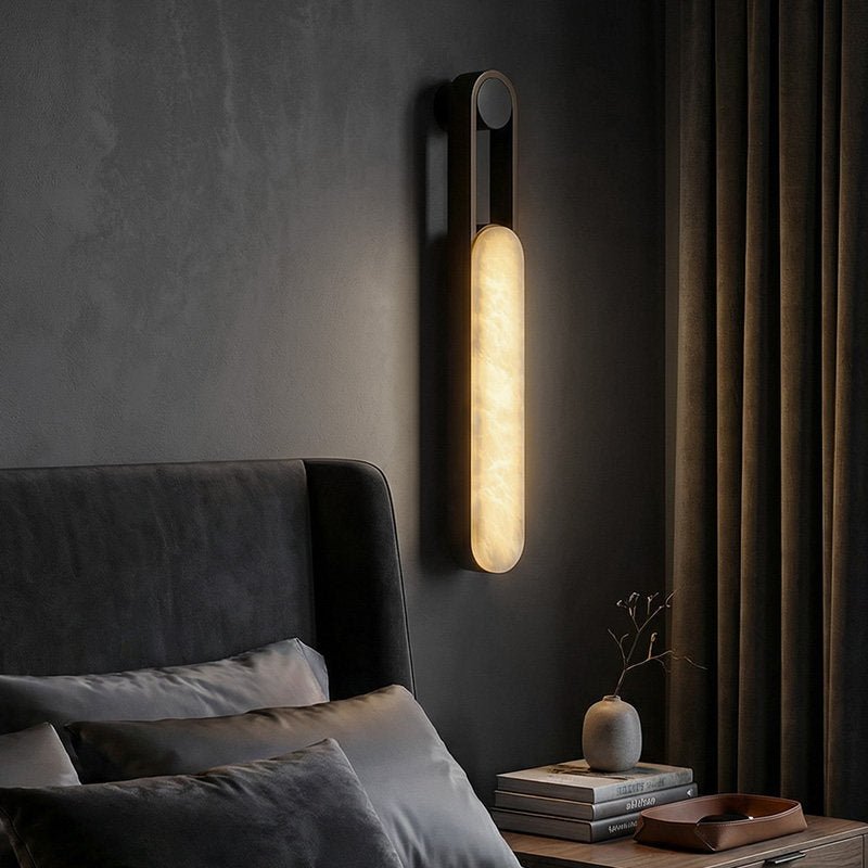Albelira wandlamp met albasten kader