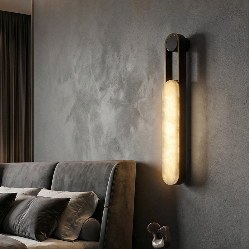 Albelira wandlamp met albasten kader