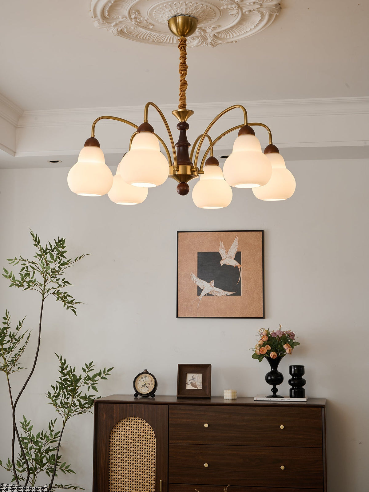 Novelle Traditionele Elegantie Vintage Hout Kroonluchter