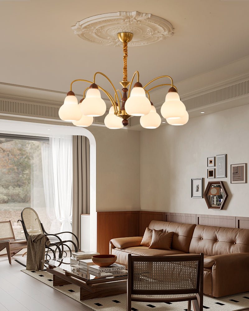 Novelle Traditionele Elegantie Vintage Hout Kroonluchter