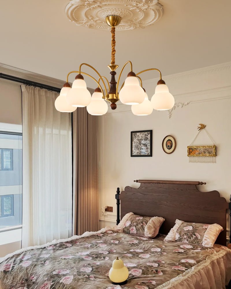 Novelle Traditionele Elegantie Vintage Hout Kroonluchter