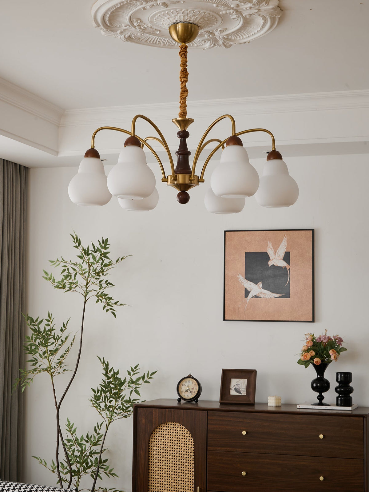 Novelle Traditionele Elegantie Vintage Hout Kroonluchter