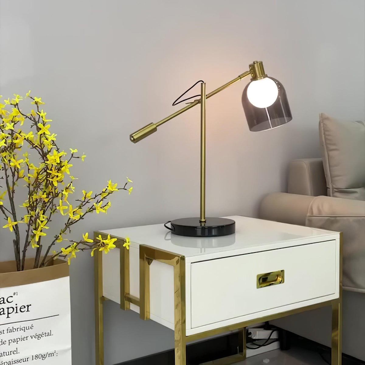Locor tafellamp met marmeren afwerking