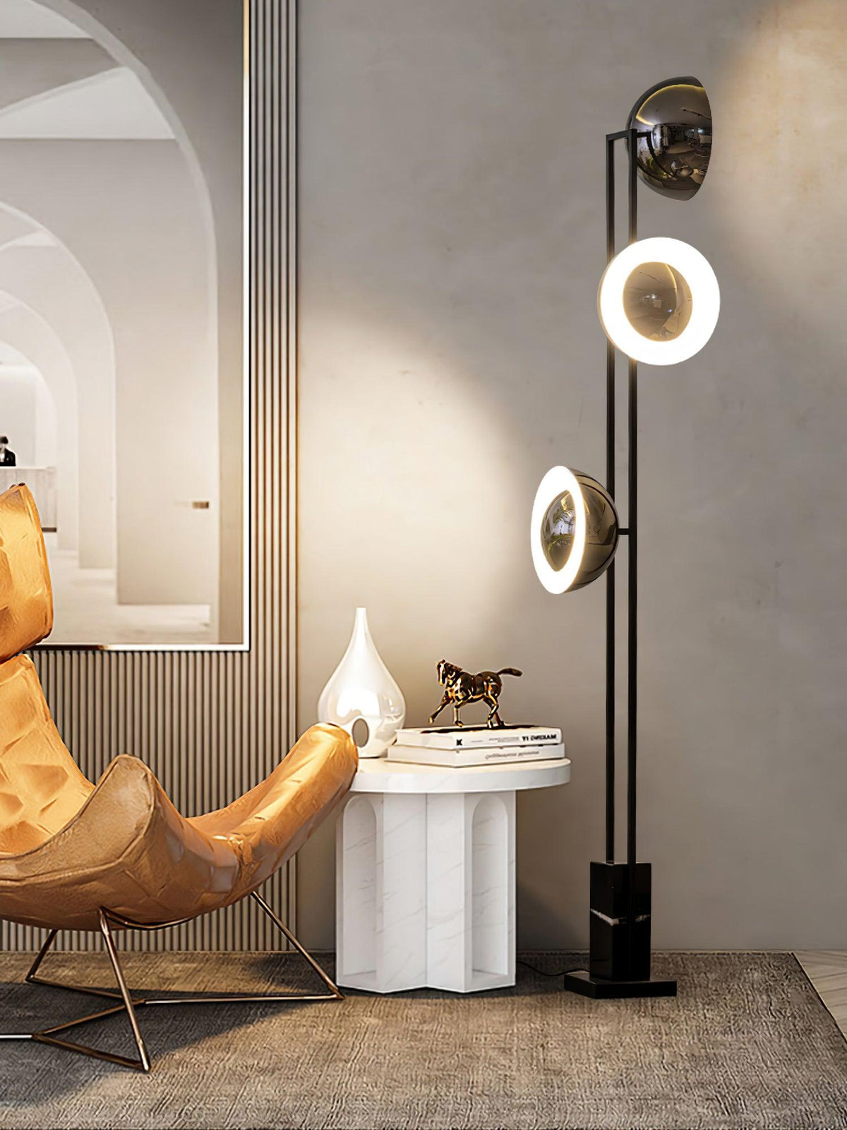 Alio Moderne vloerlamp van marmer