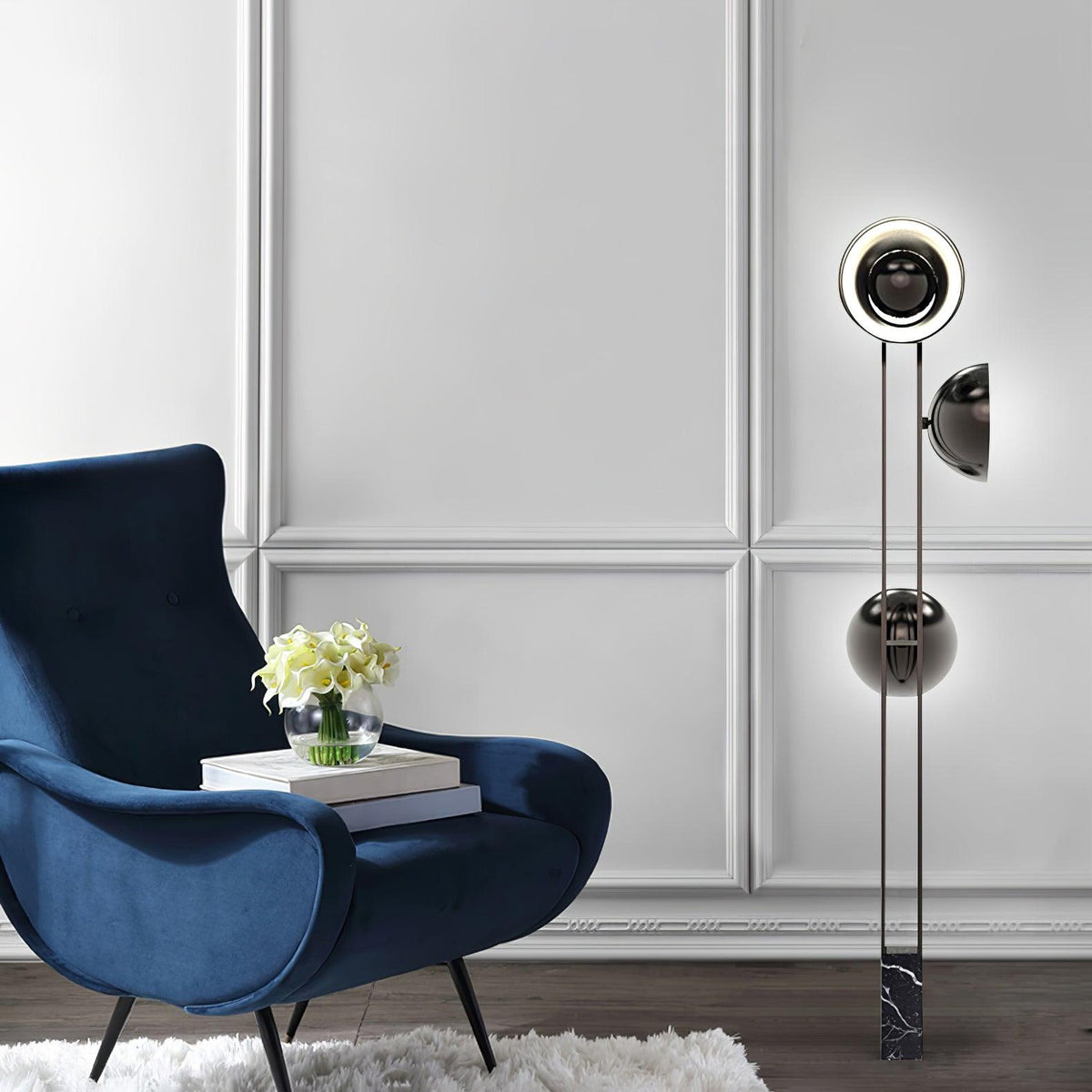 Alio Moderne vloerlamp van marmer