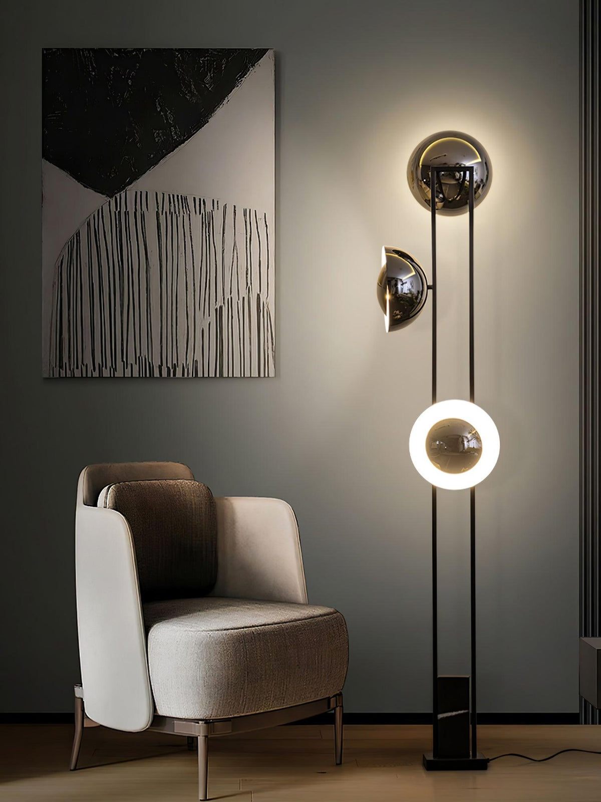 Alio Moderne vloerlamp van marmer
