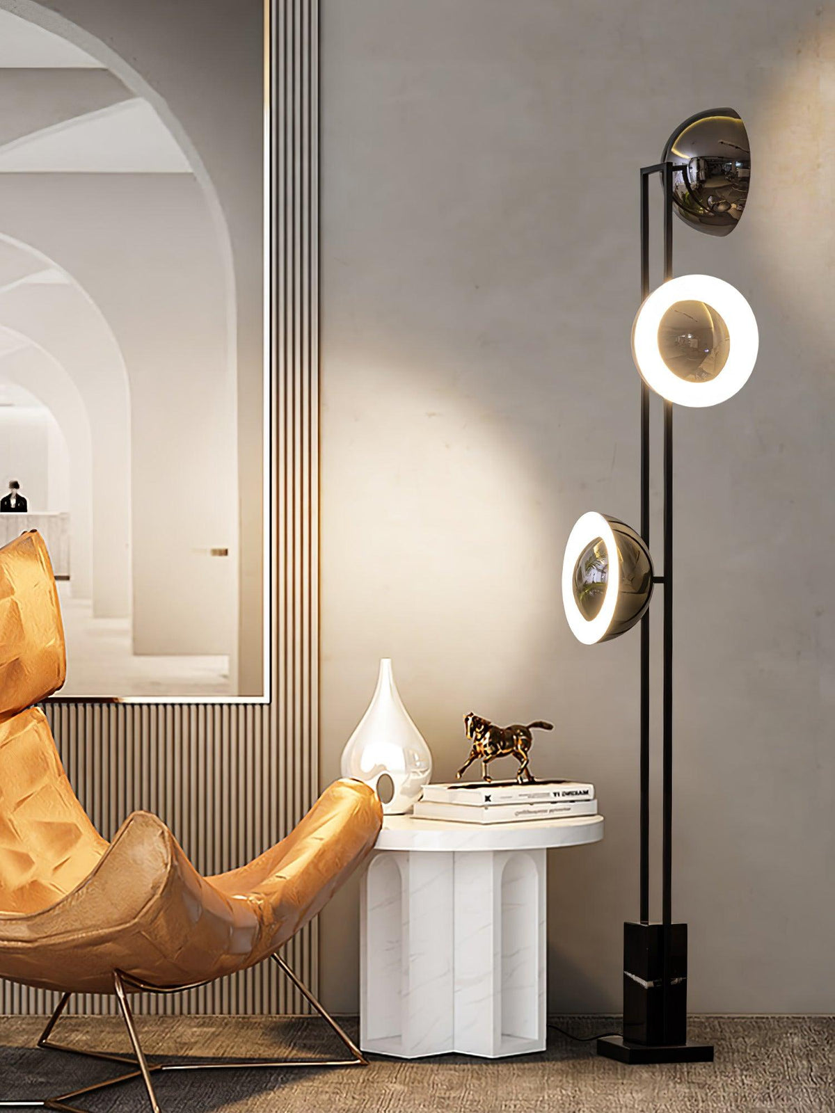 Alio Moderne vloerlamp van marmer