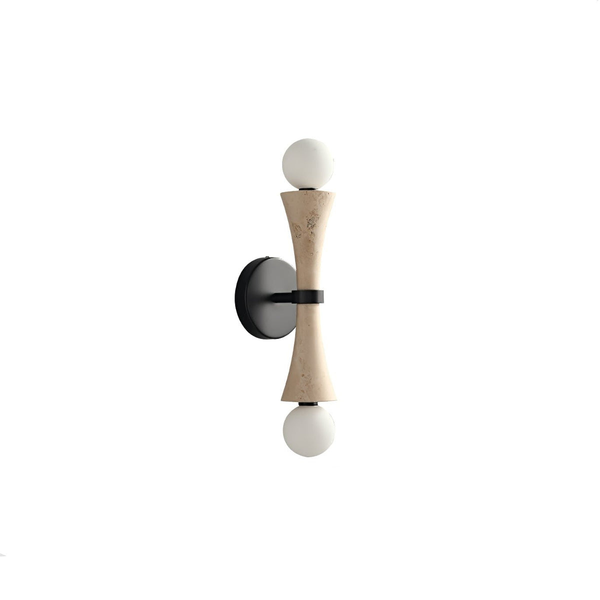 Oloriel sculpturale wandlamp van geel travertin
