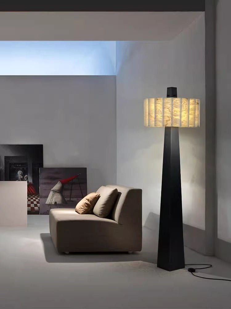 Wolve vloerlamp van albast