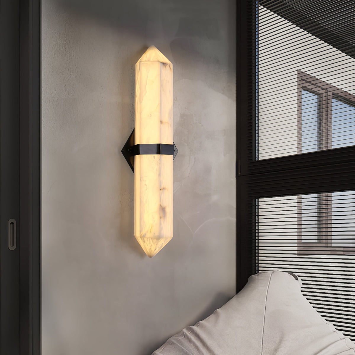 Albiaya wandlamp albast messing voor slaapkamer