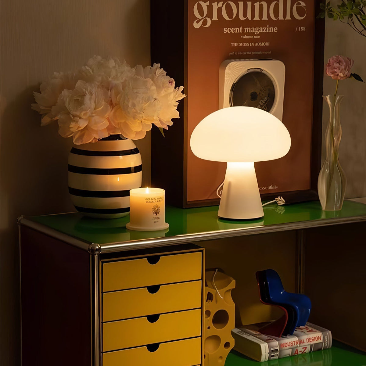 Ombra Whimsical tafellamp met glazen kap