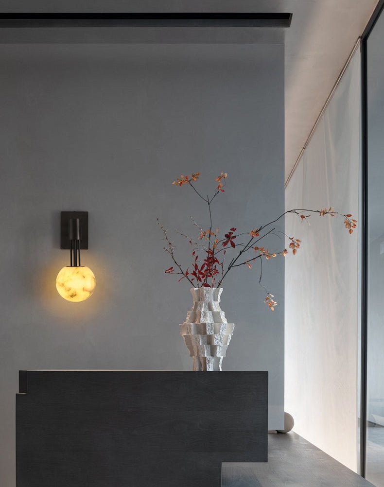Rykde Albast bollen wandlamp voor binnen