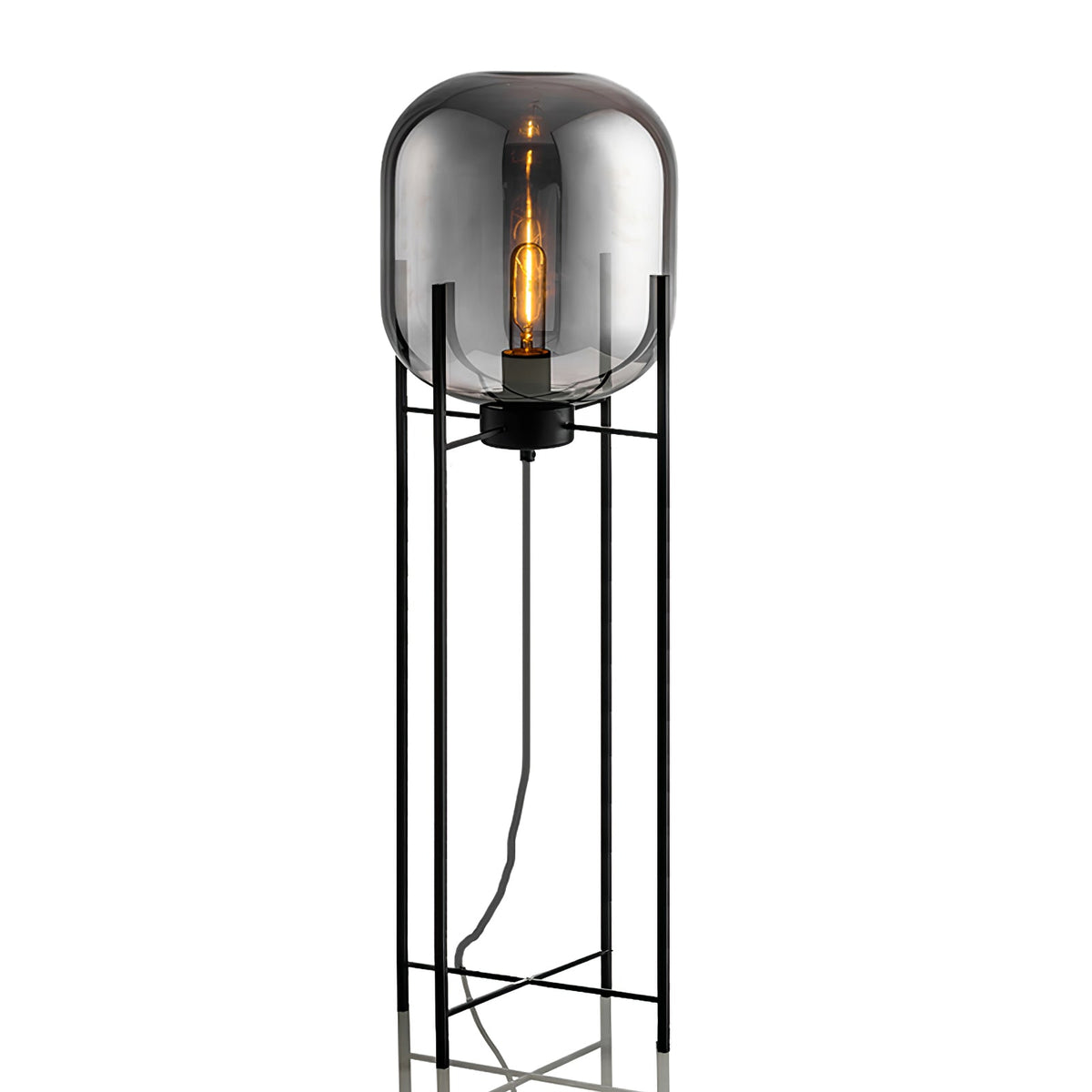 Liorivelia industriële vloerlamp van glas