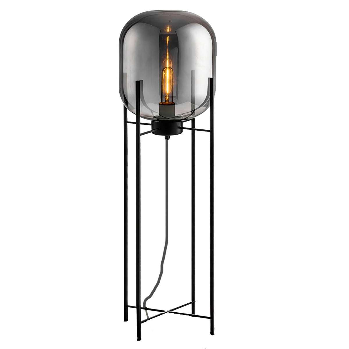 Liorivelia industriële vloerlamp van glas