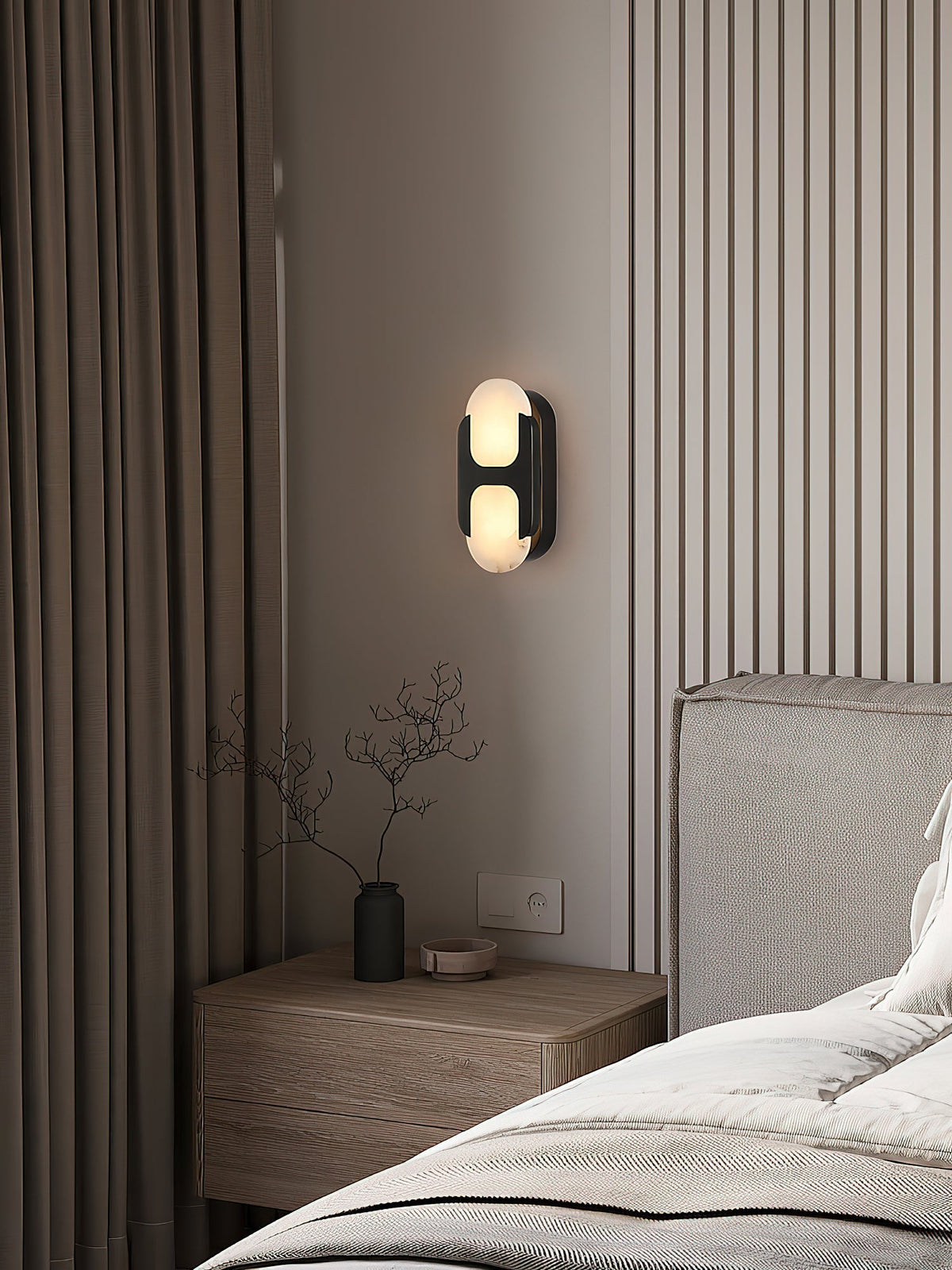 Lylaearis wandlamp met albasten kap