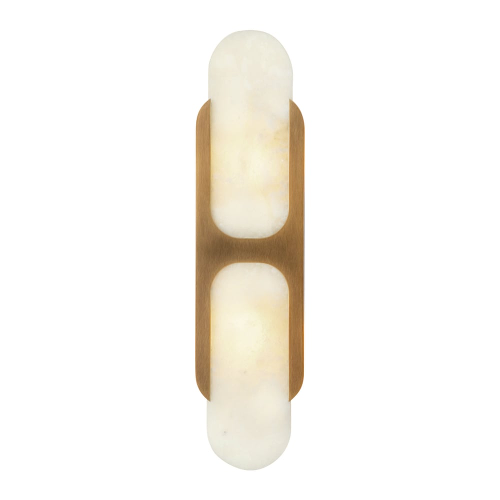 Ulthaora dubbele bollen wandlamp in albast