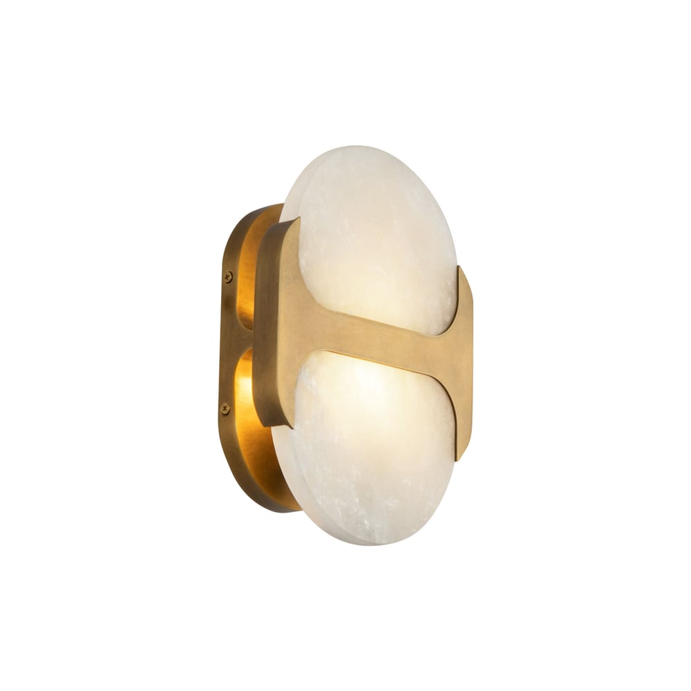 Ulthaora dubbele bollen wandlamp in albast