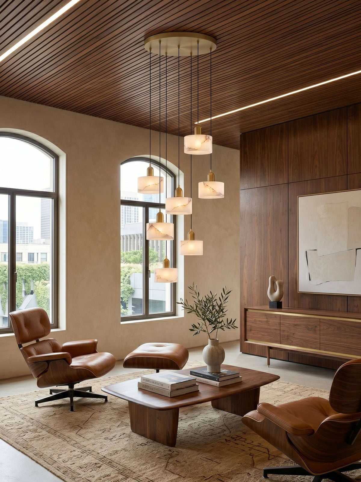 Fjara hanglamp met albast