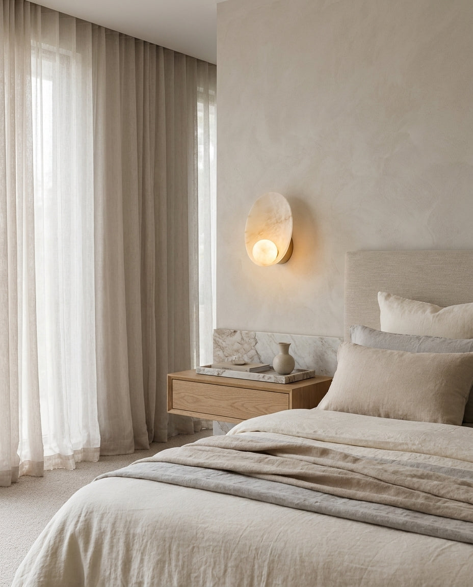 Quillstone Albasten wandlamp