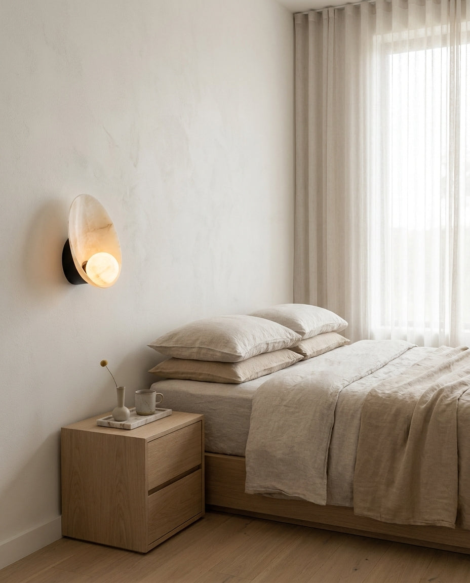 Quillstone Albasten wandlamp