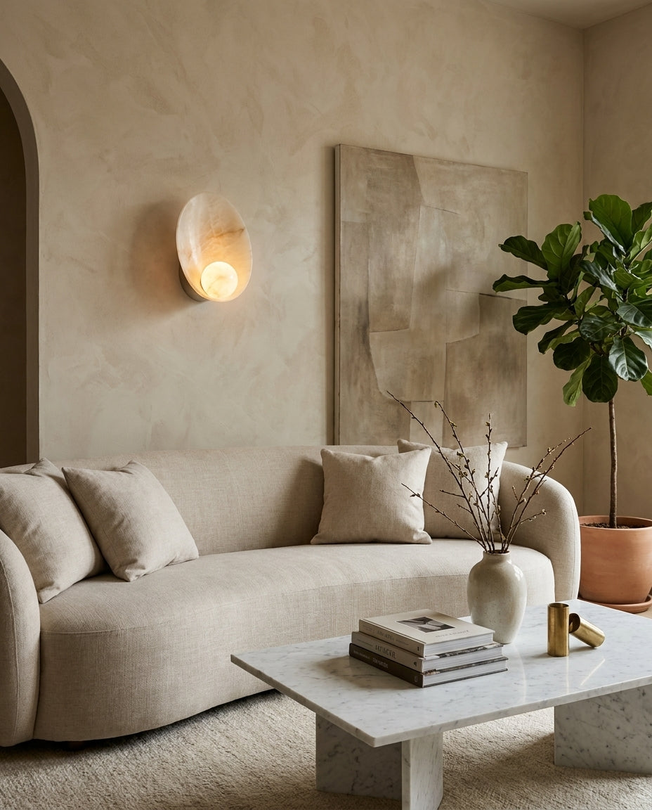 Quillstone Albasten wandlamp