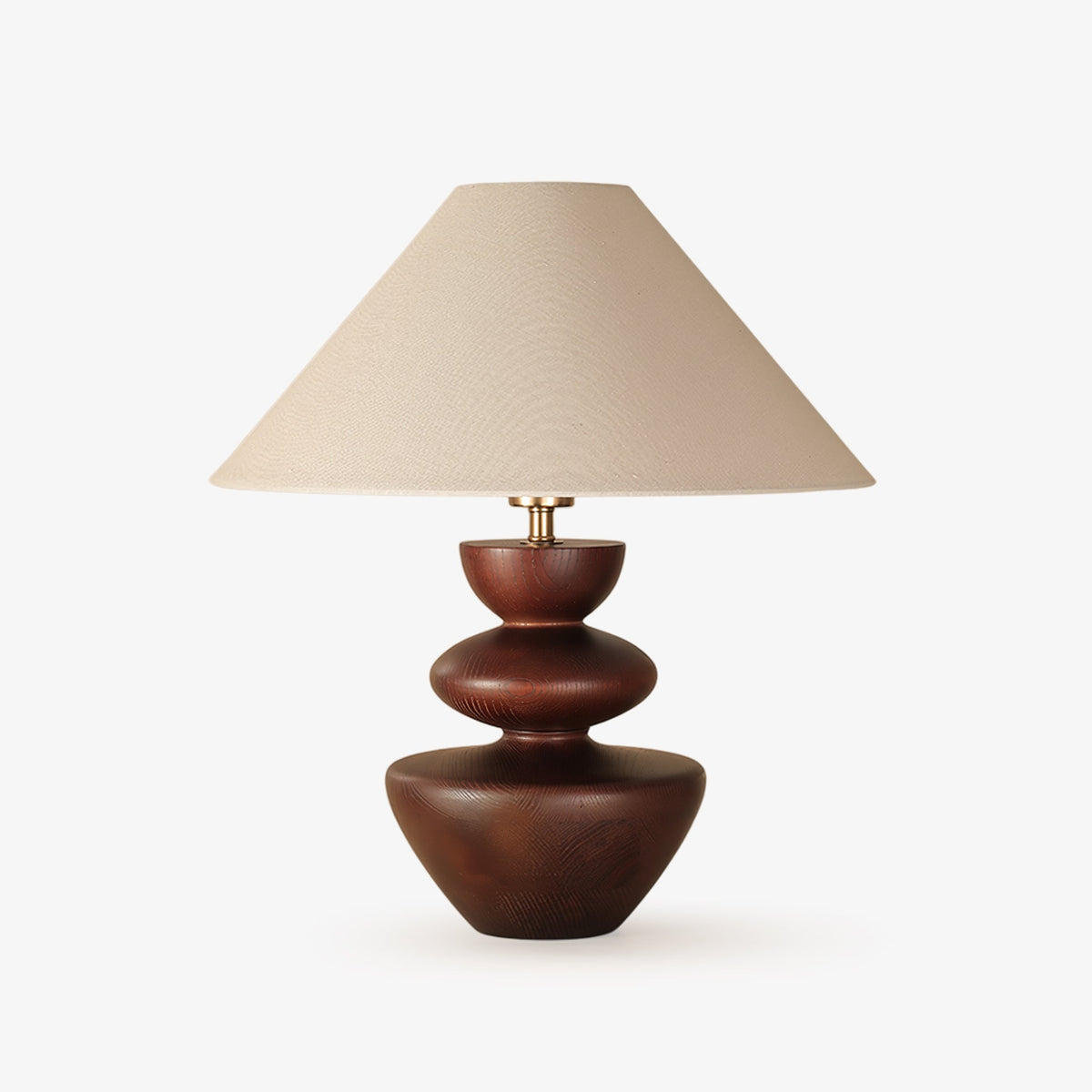Joanne Vintage tafellamp van donker walnoot hout