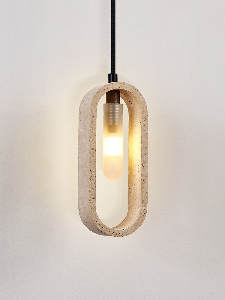 Seraelle hanglamp van geel travertin