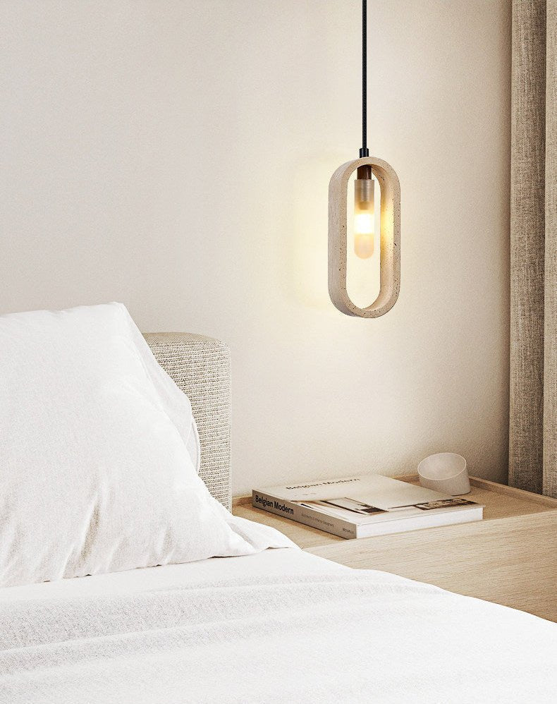 Seraelle hanglamp van geel travertin
