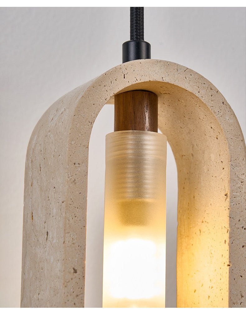 Seraelle hanglamp van geel travertin