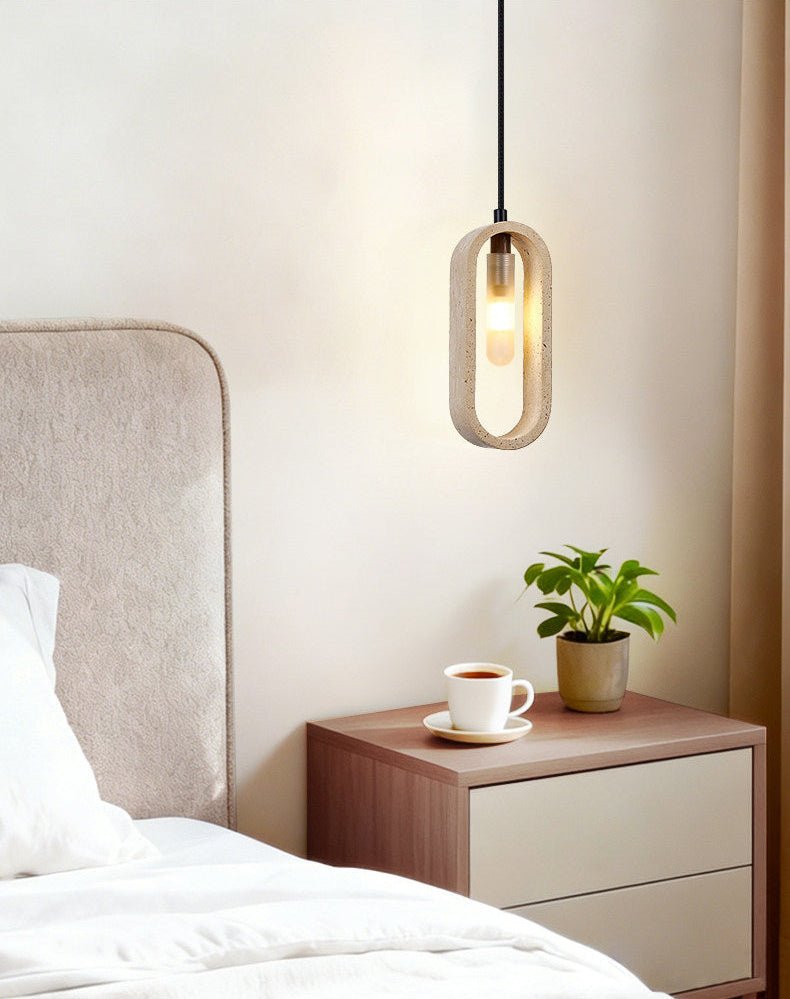 Seraelle hanglamp van geel travertin