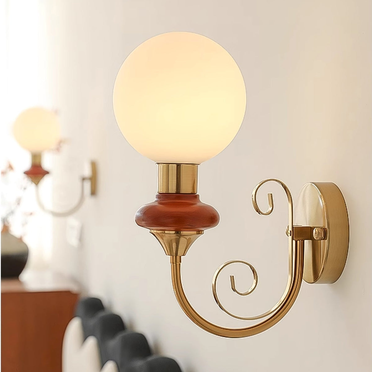 Bela Premium Noordse kunst glazen wandlamp