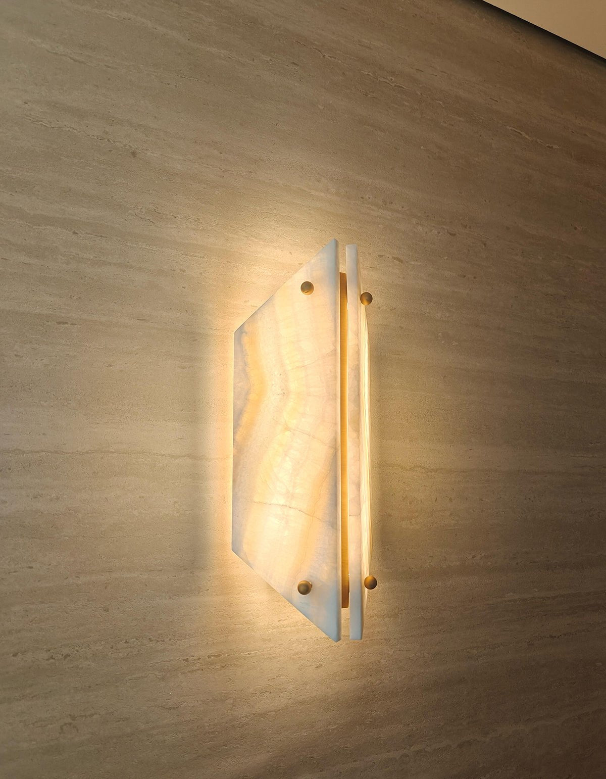 Zynx modern Wit Alabaste Crest Wandlamp