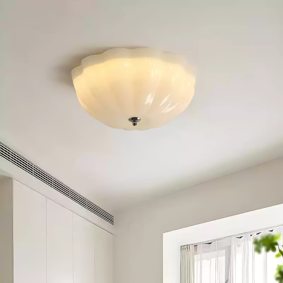 Uphaara Moderne minimalistische plafondlamp met opal glazen kap
