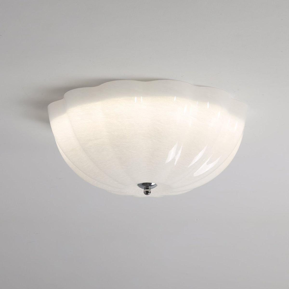 Uphaara Moderne minimalistische plafondlamp met opal glazen kap