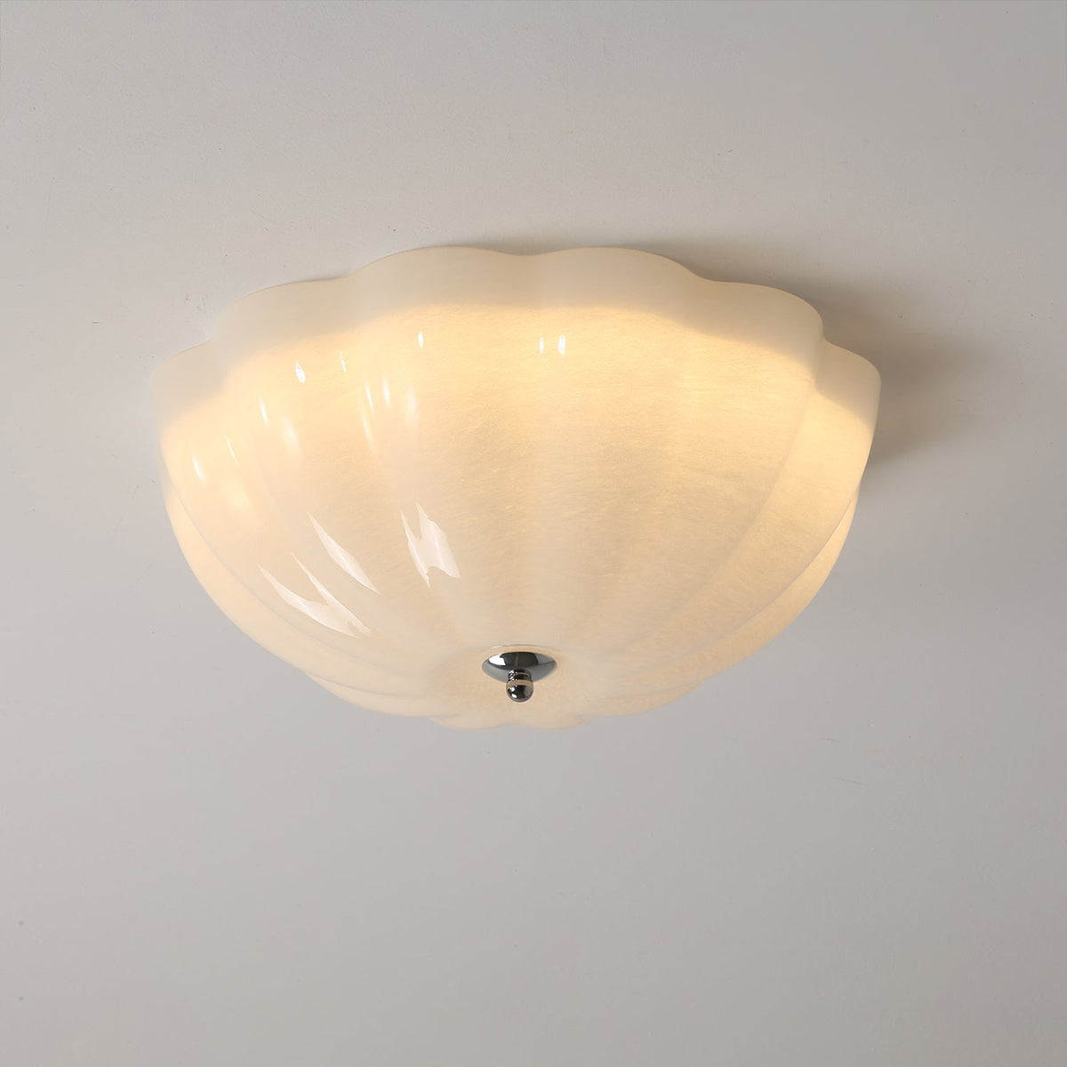 Uphaara Moderne minimalistische plafondlamp met opal glazen kap