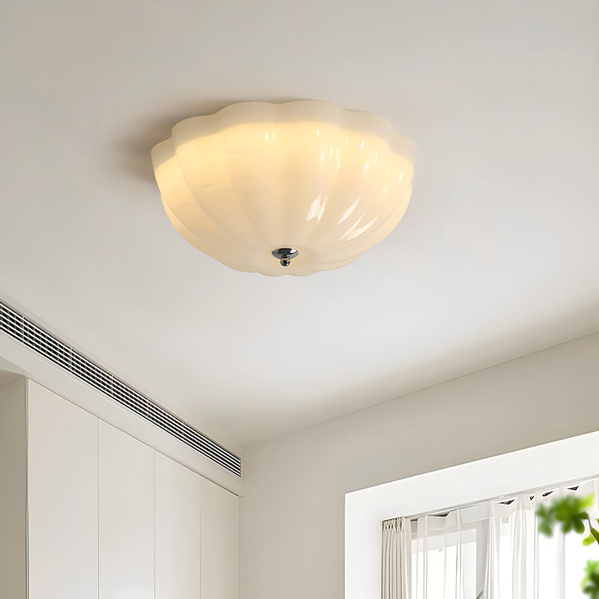 Uphaara Moderne minimalistische plafondlamp met opal glazen kap