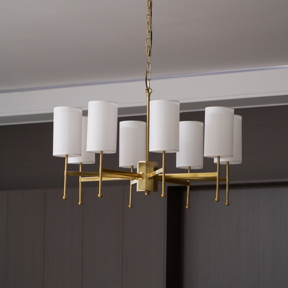 Ulcarisra Traditionele Vintage Kroonluchter van messing met Stoffen